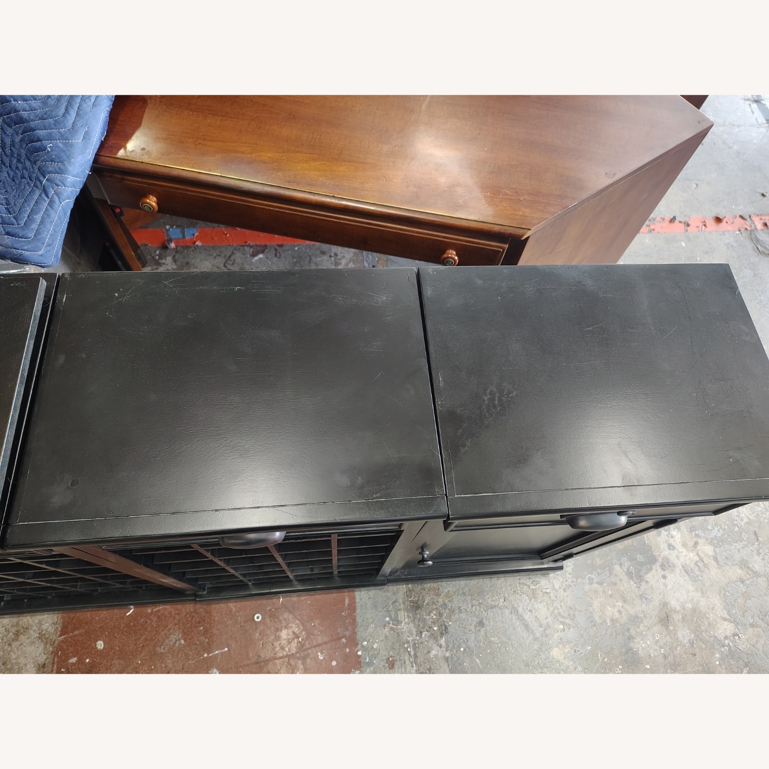 Crate & Barrel Steamer Black Bar Cabinet - image-8