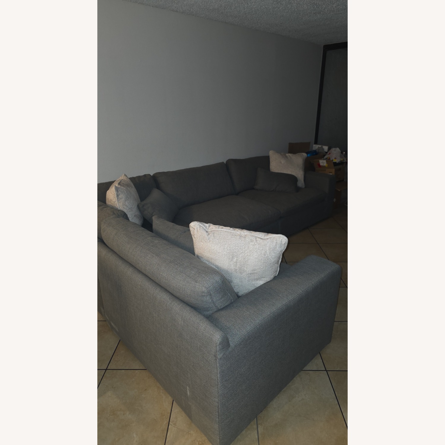 Ashley Furniture Light Gray 3+ Seater Sofa - image-2