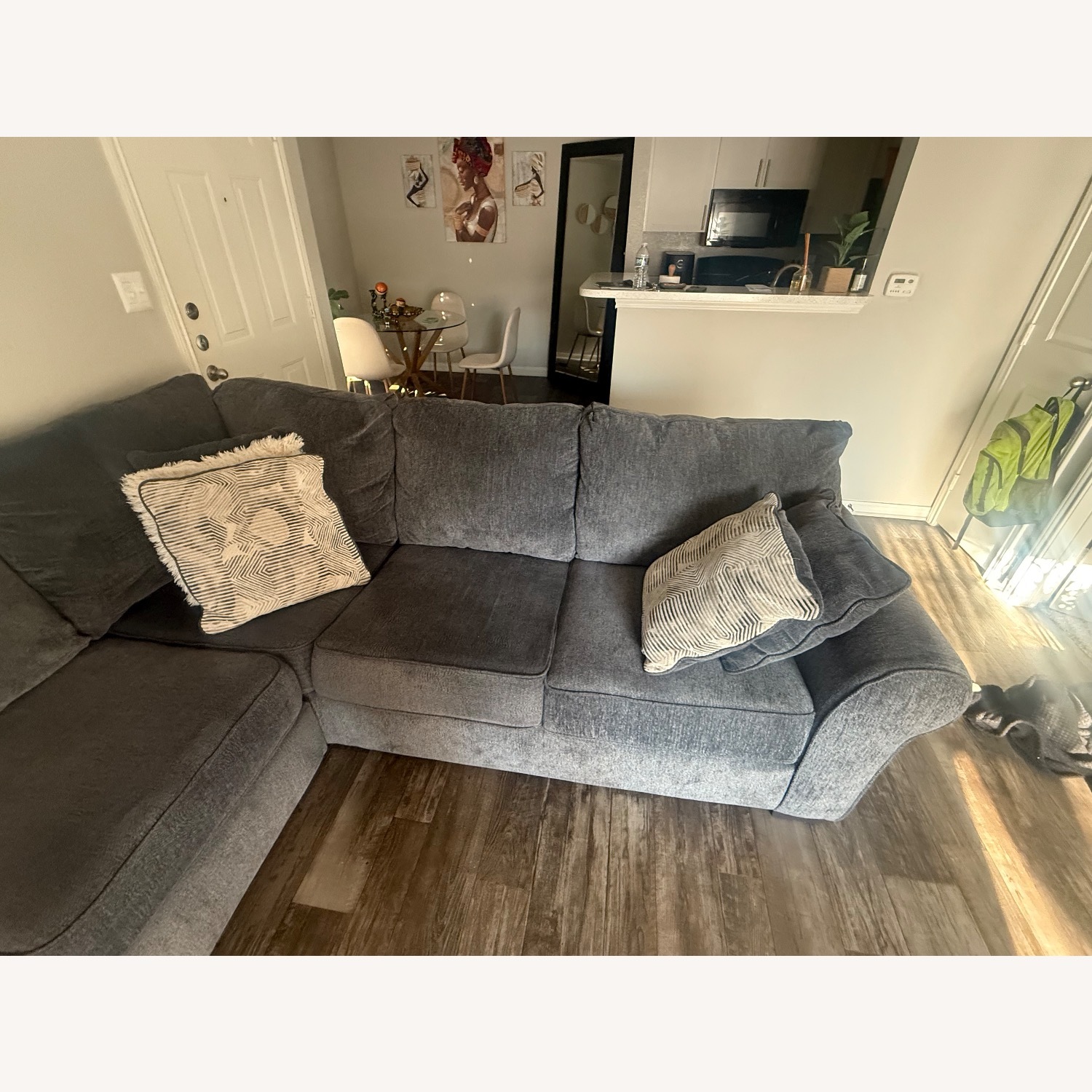 Grey Sectional Couch  - image-5