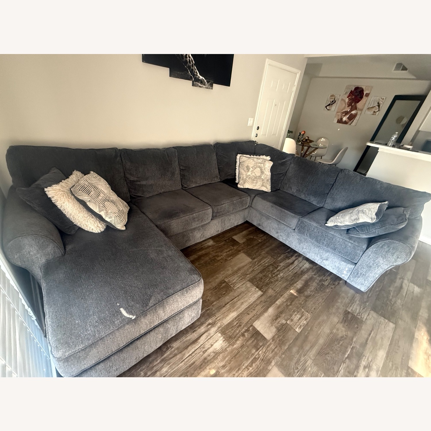 Grey Sectional Couch  - image-6