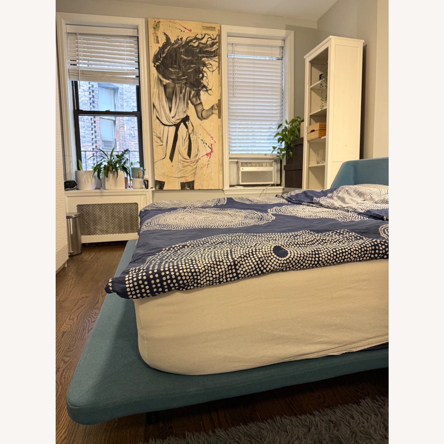 Blu Dot Nook Bef Blue Fabric King Bed - image-4