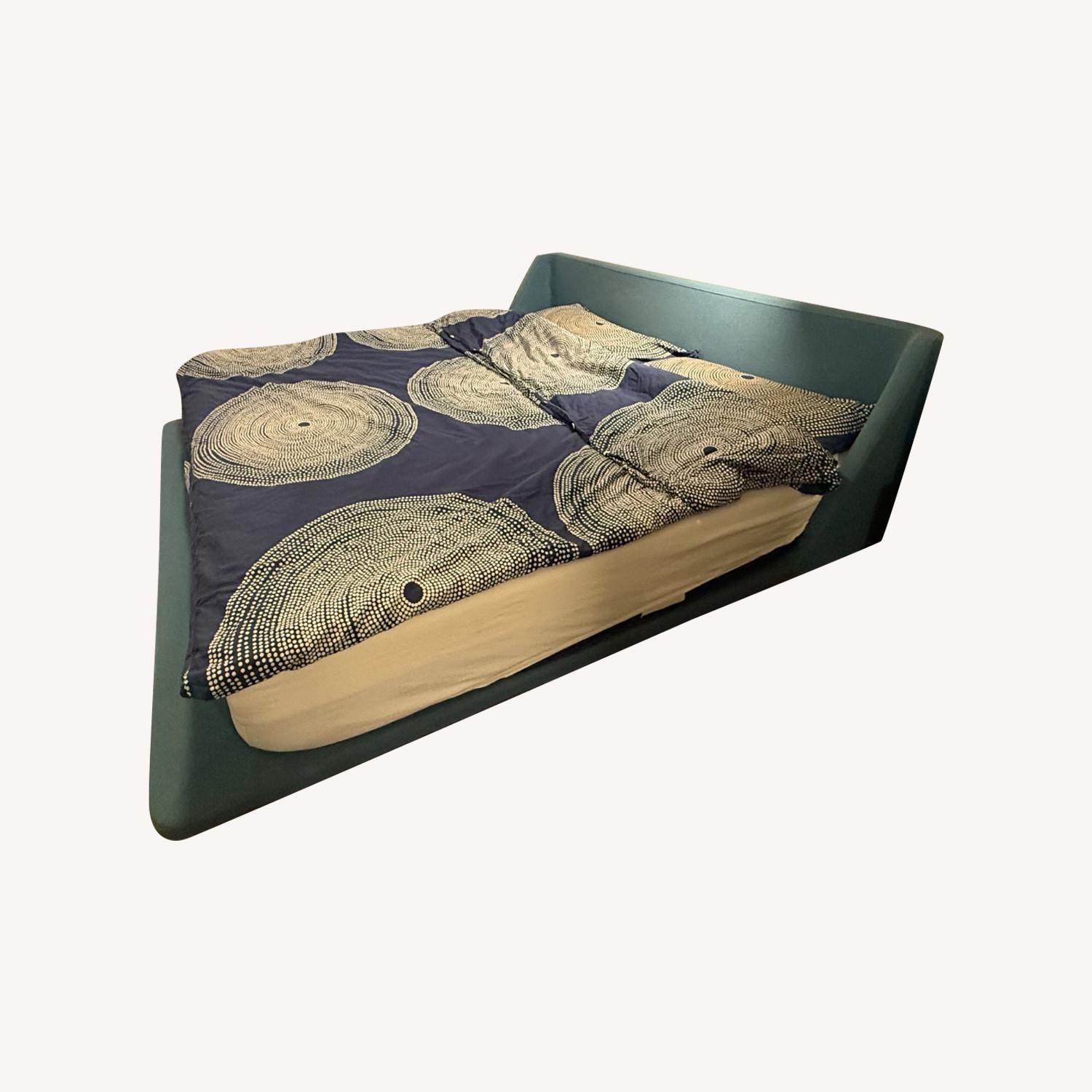 Blu Dot Nook Bef Blue Fabric King Bed - image-0