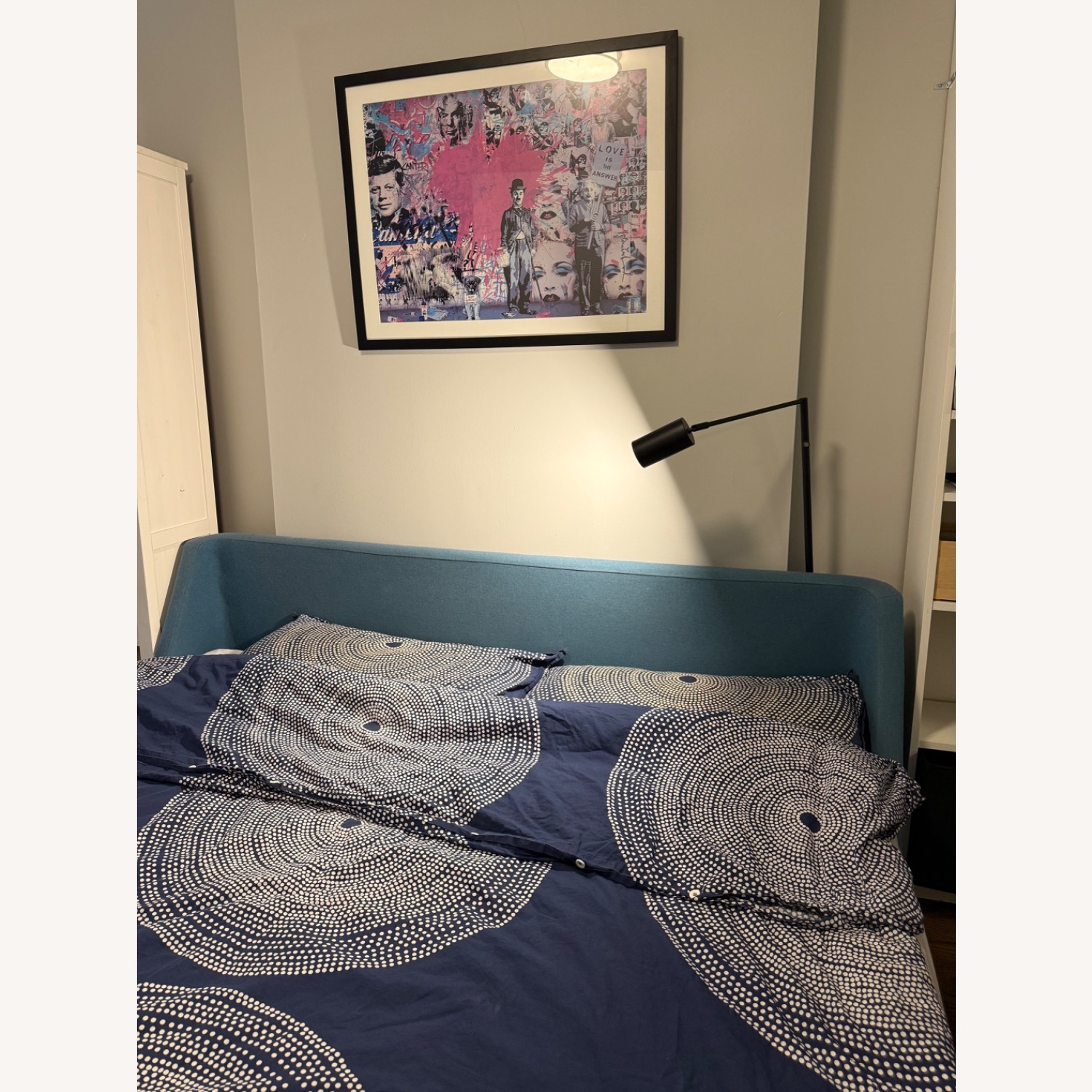 Blu Dot Nook Bef Blue Fabric King Bed - image-2