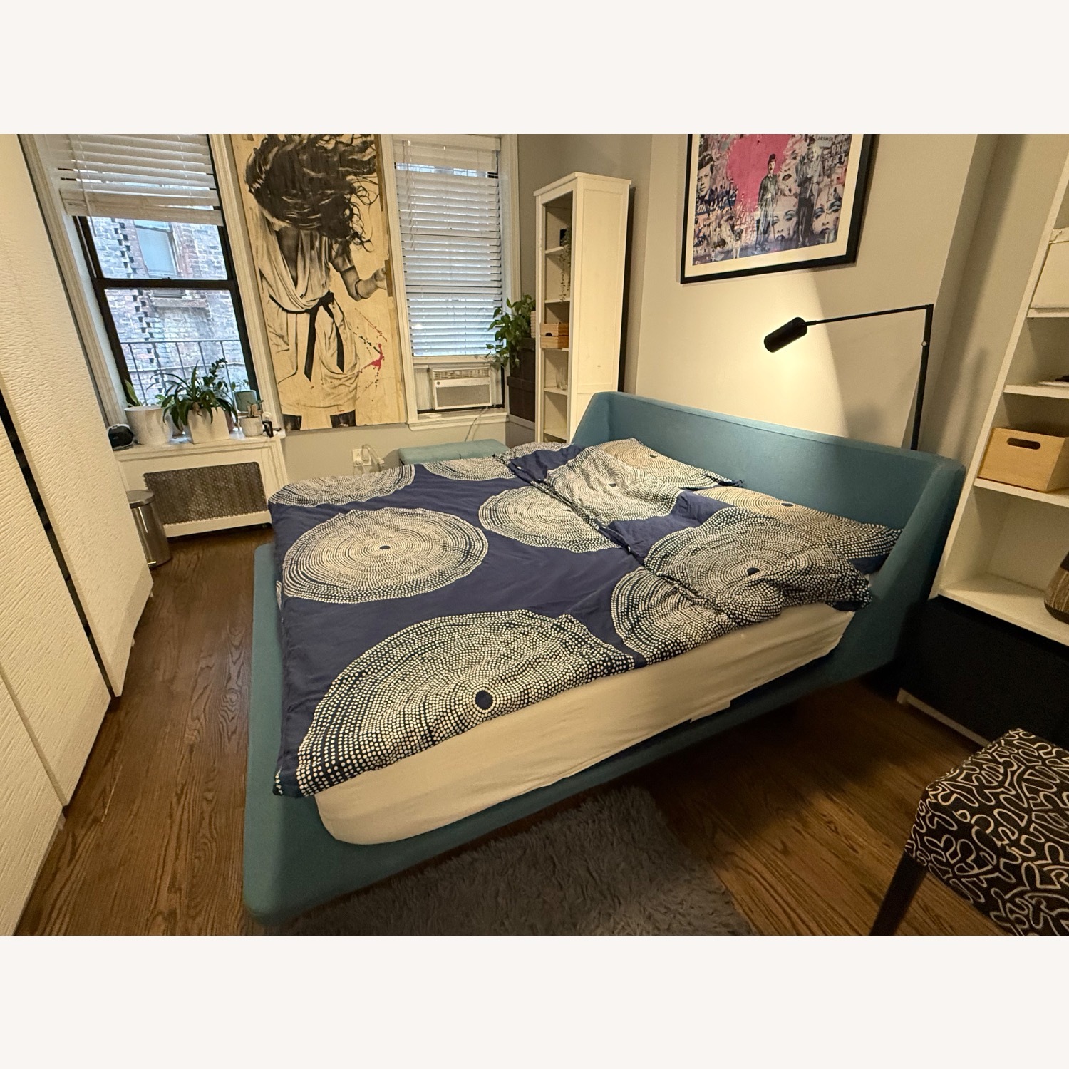 Blu Dot Nook Bef Blue Fabric King Bed - image-1