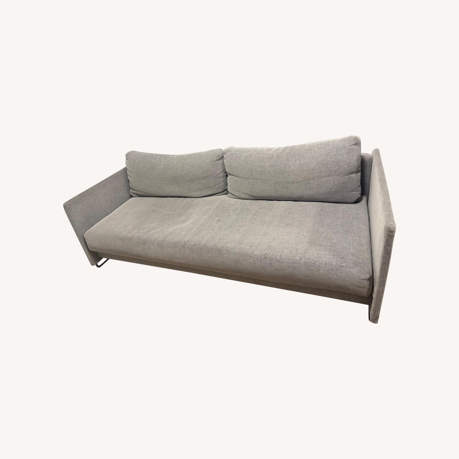 CB2 Tandom Light Gray Fabric Sleeper Sofa - image-0