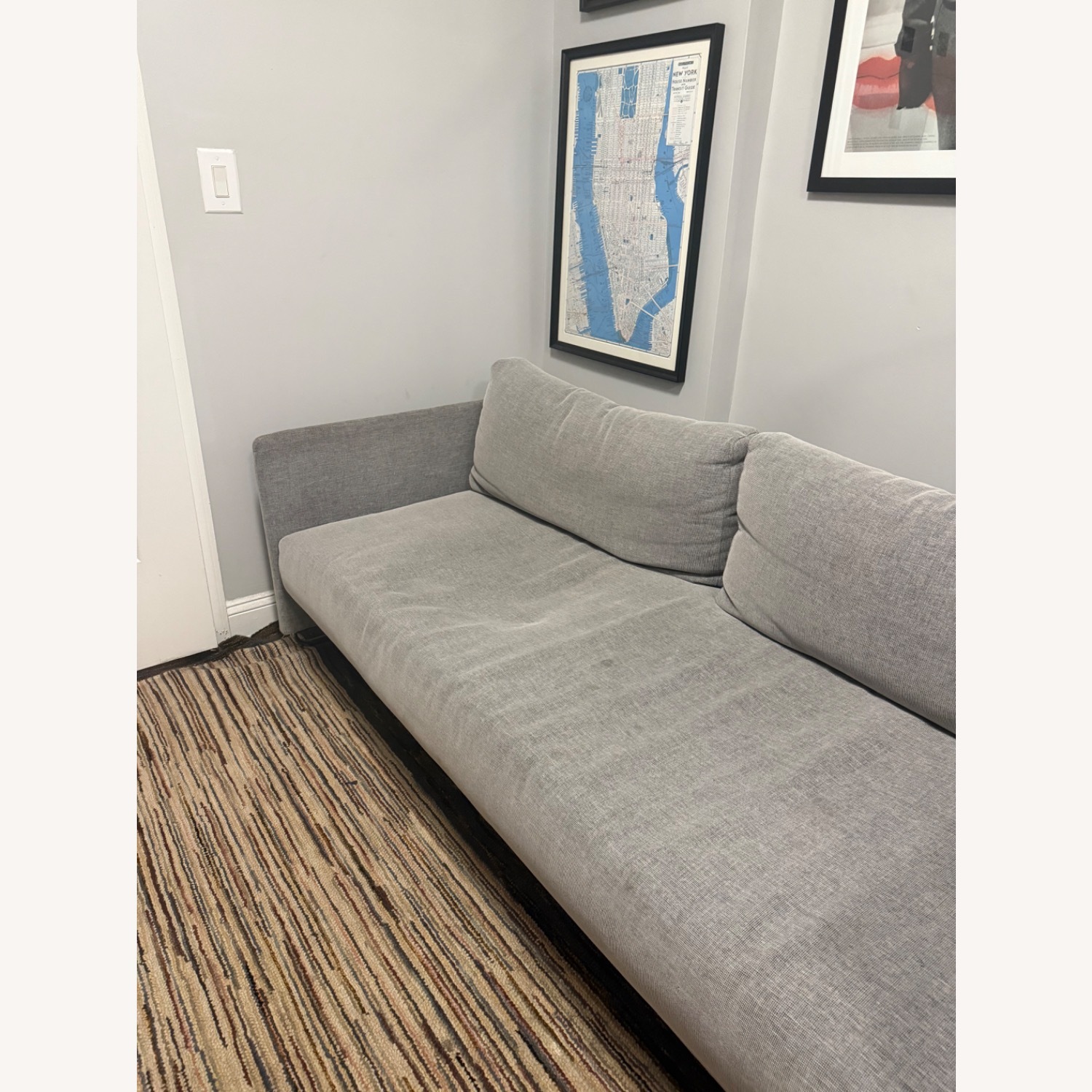 CB2 Tandom Light Gray Fabric Sleeper Sofa - image-3