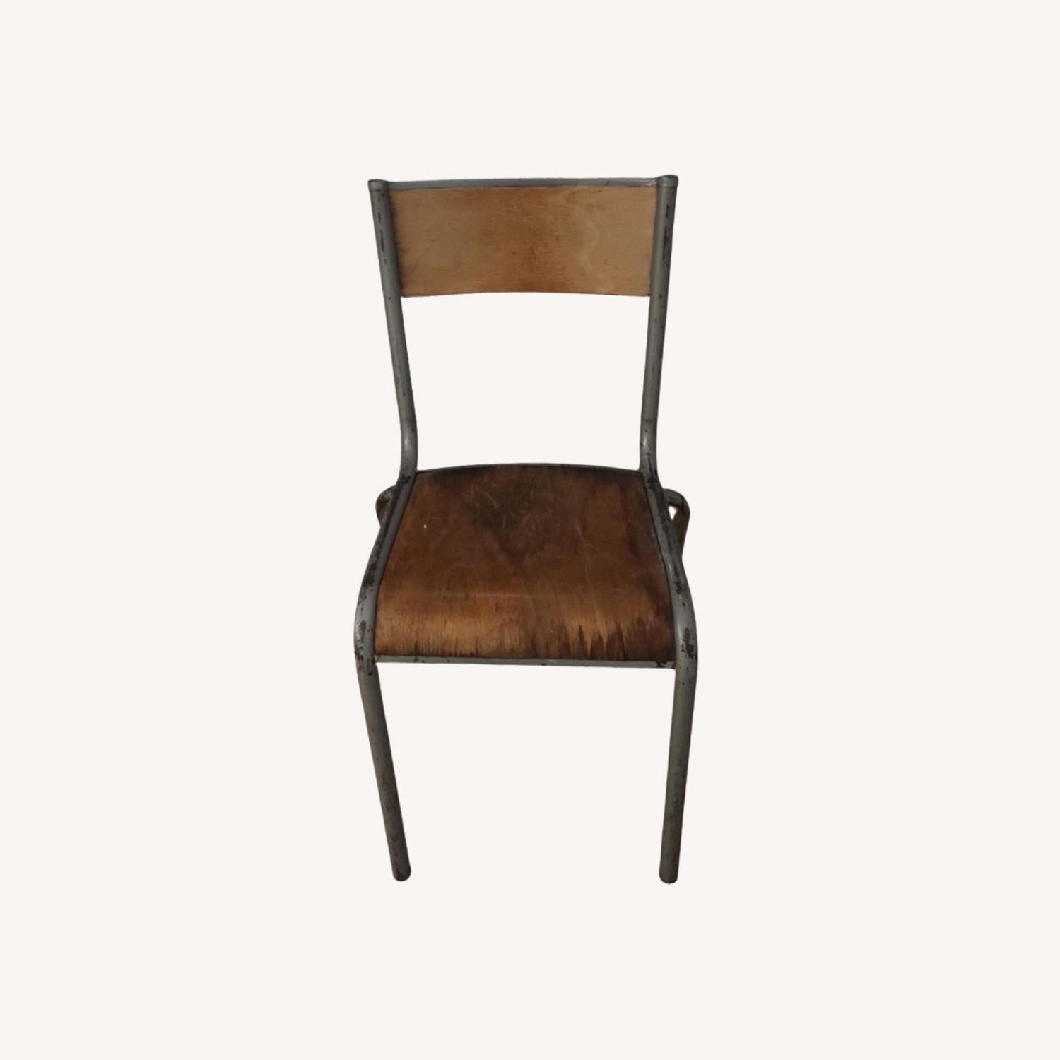 Antique Vintage Natural Metal Dining Chairs - image-0