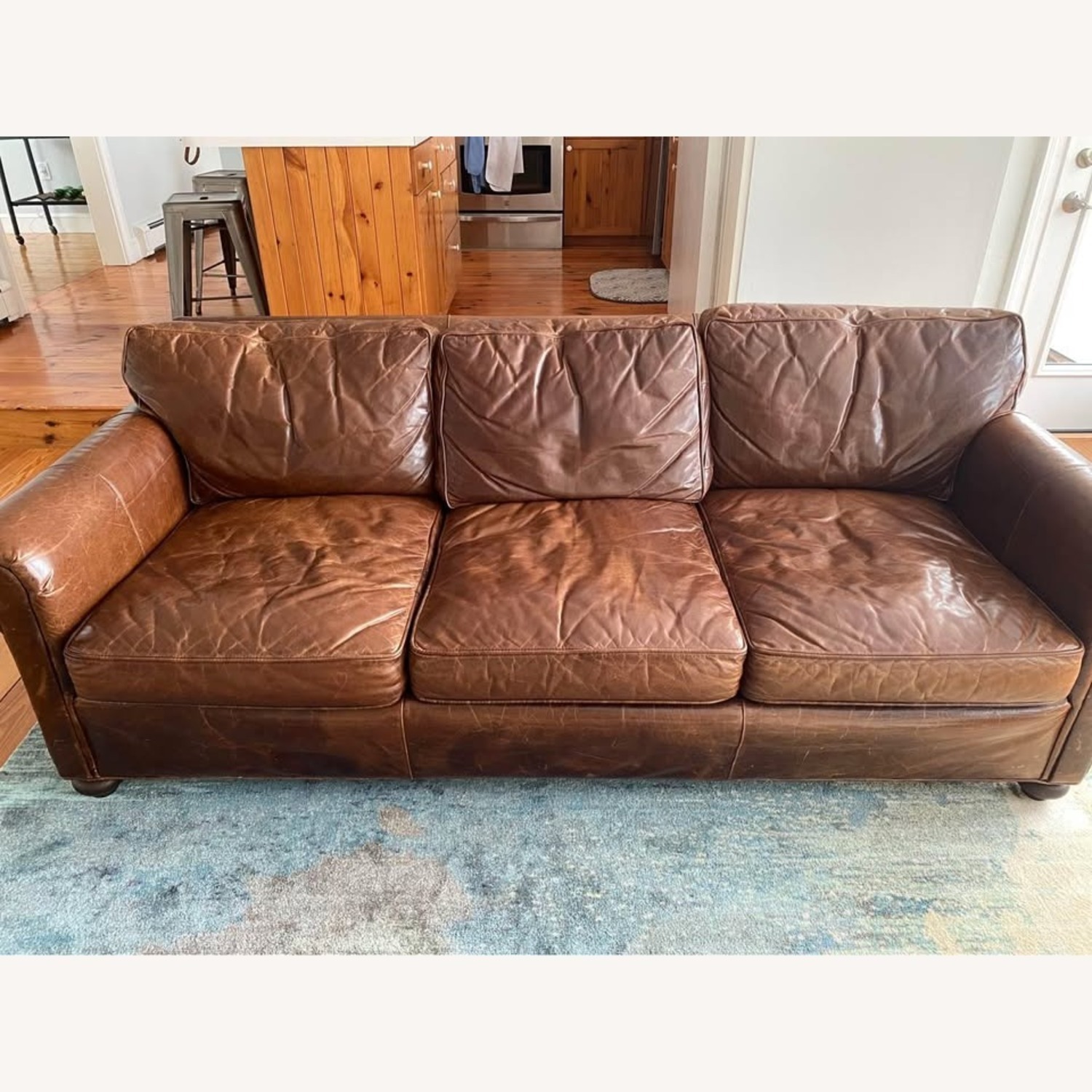 Restoration Hardware Dark Brown 3+ Seater Sofa - image-5