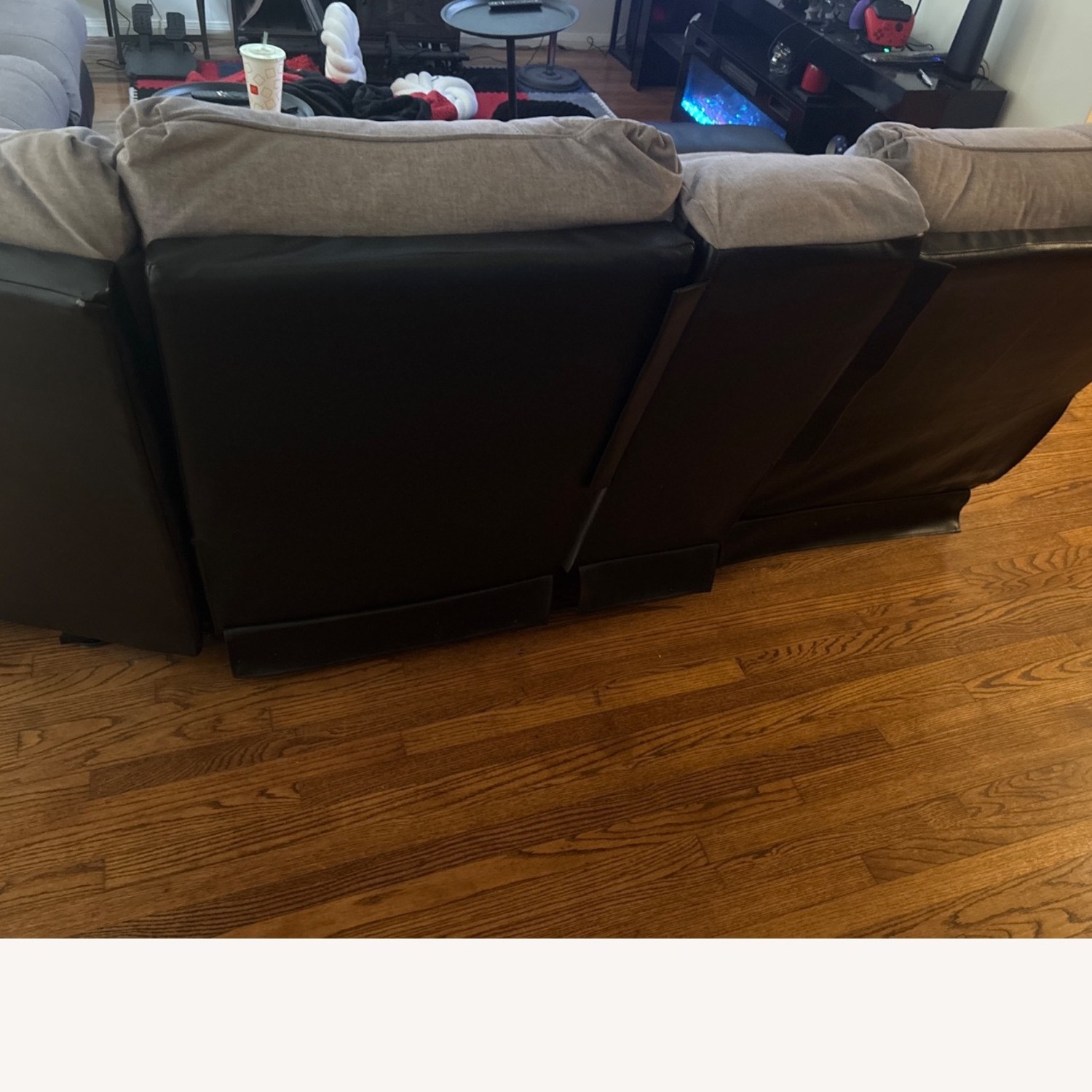 Dark Gray Fabric 2 Piece Sectional - image-5