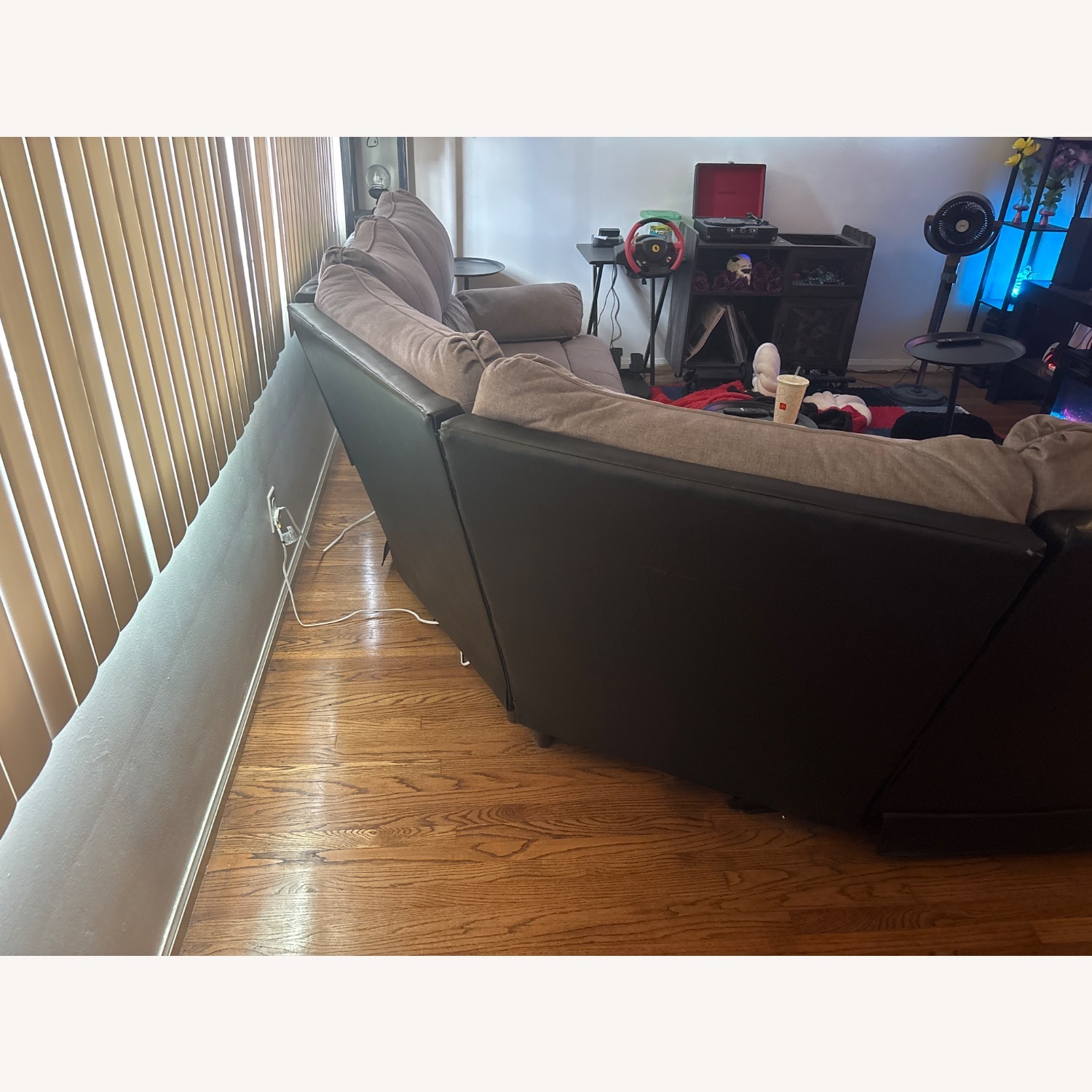 Dark Gray Fabric 2 Piece Sectional - image-6