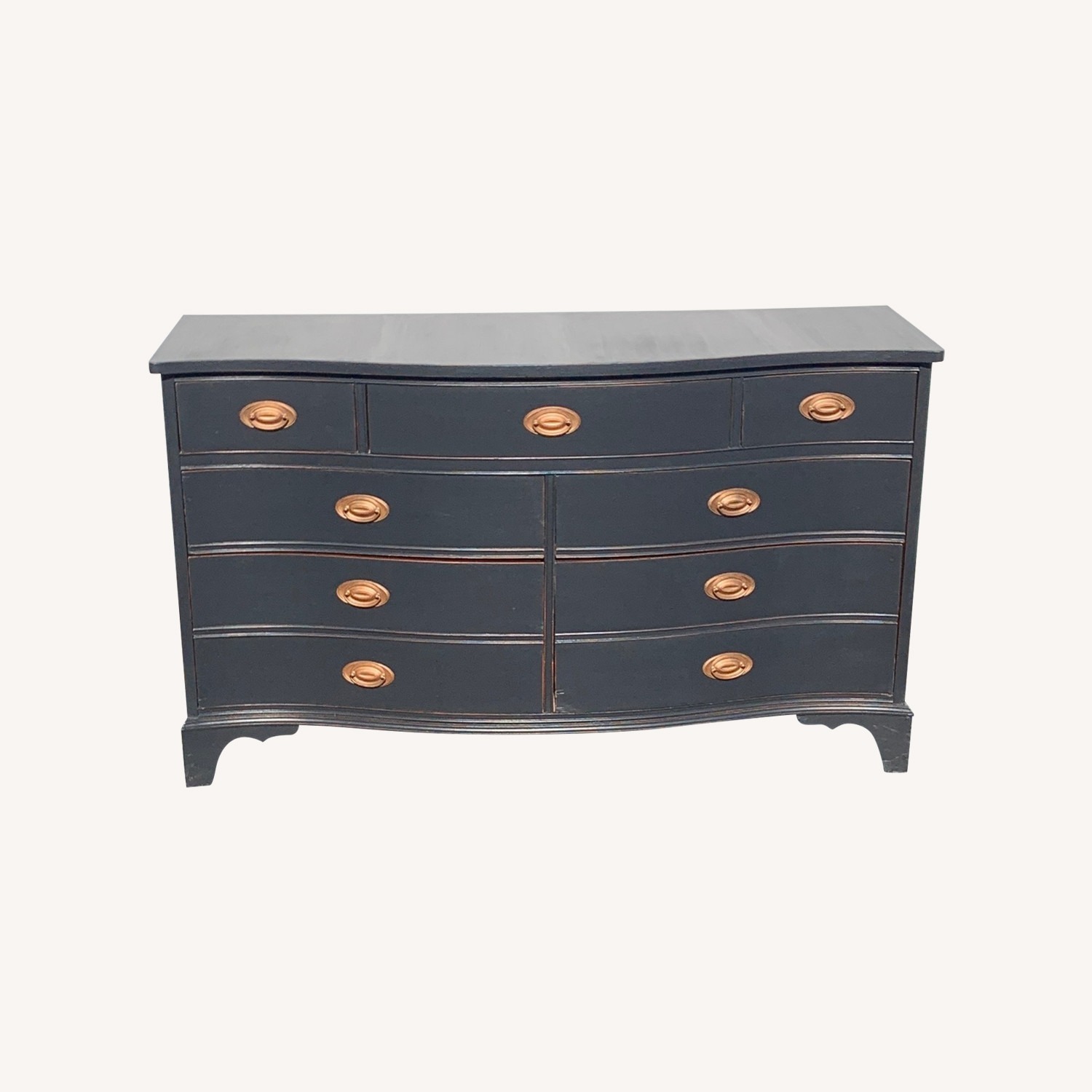 Hepplewhite Lowboy Dresser in Black - image-0