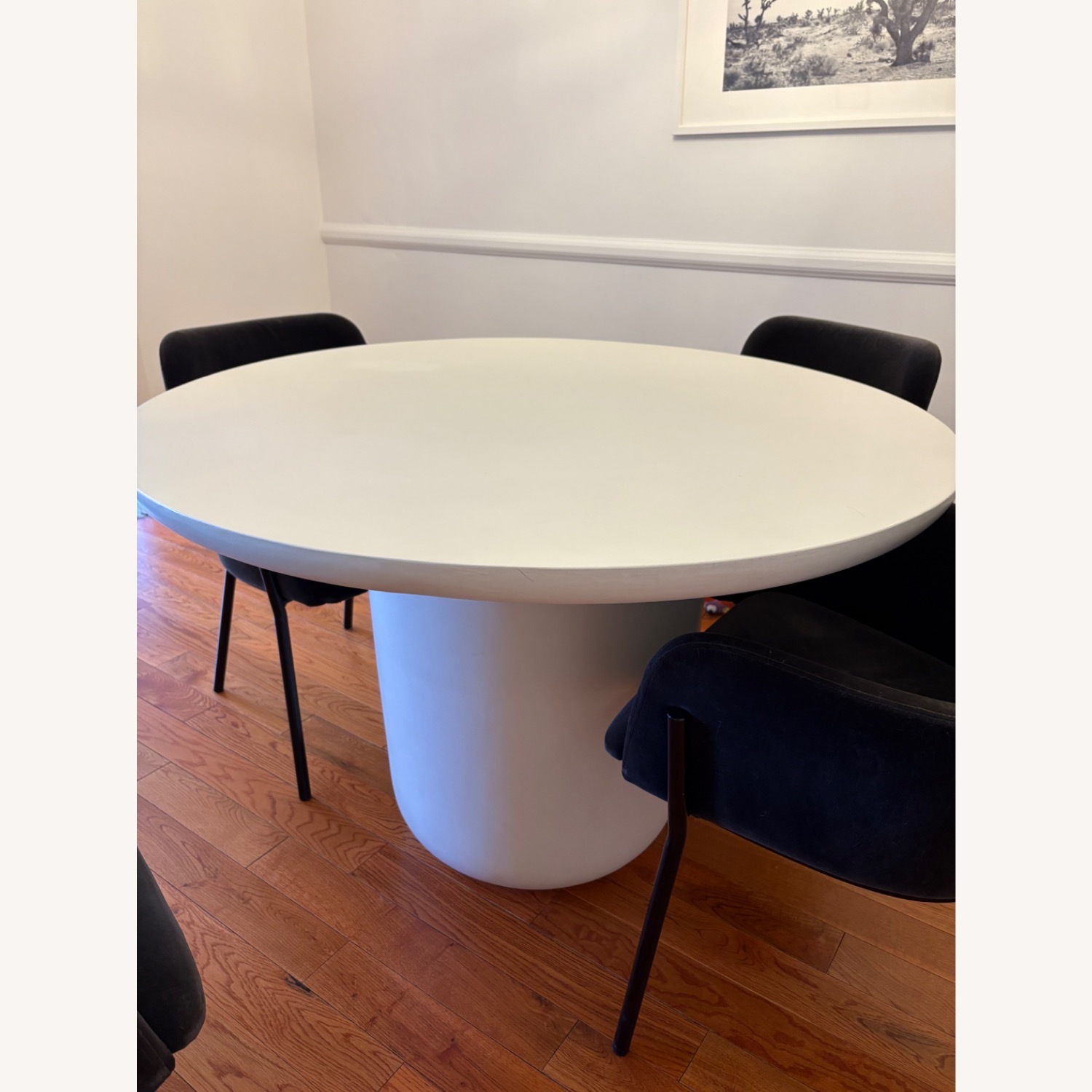 CB2 Lola 45" Round Ivory Concrete Dining Table - image-1