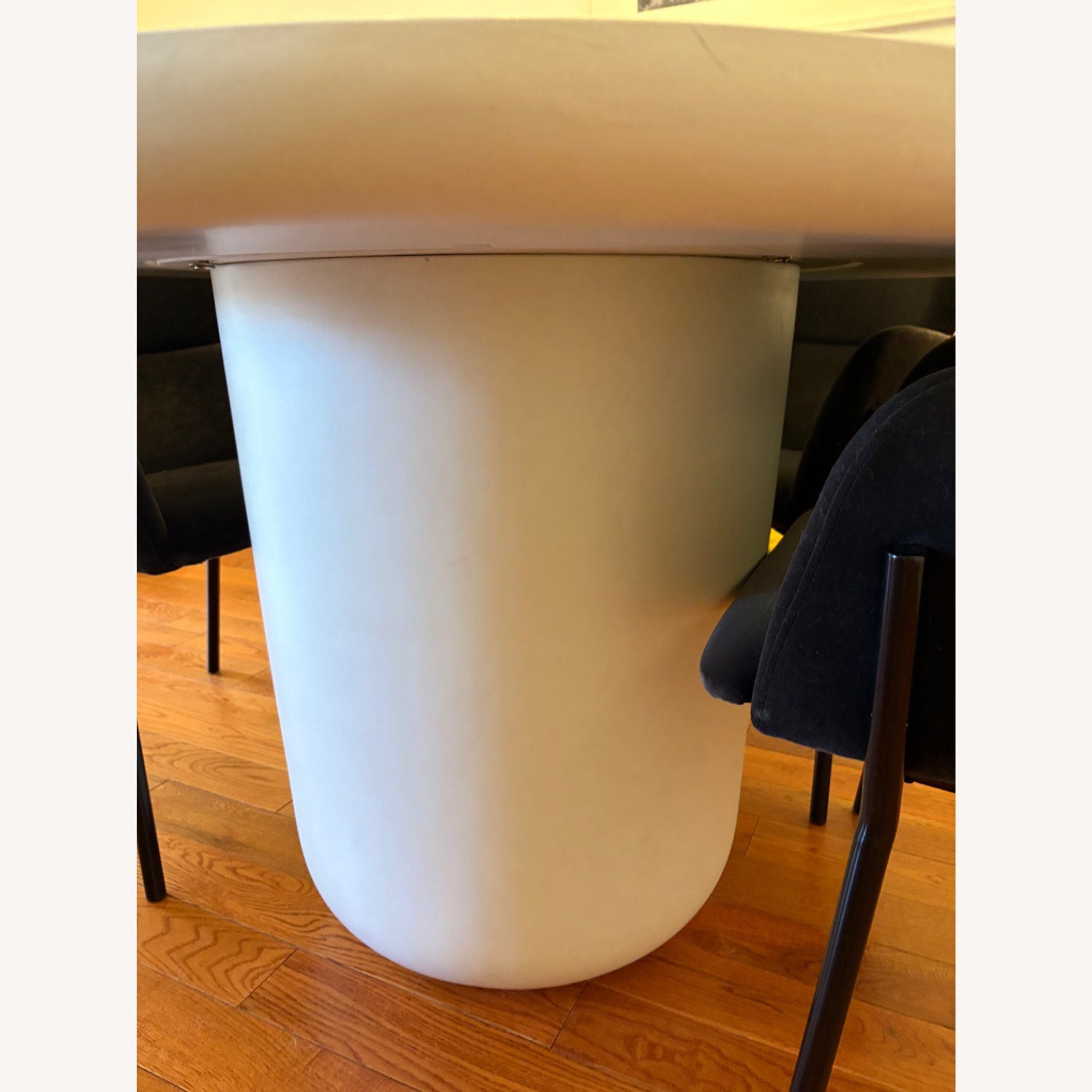 CB2 Lola 45" Round Ivory Concrete Dining Table - image-3
