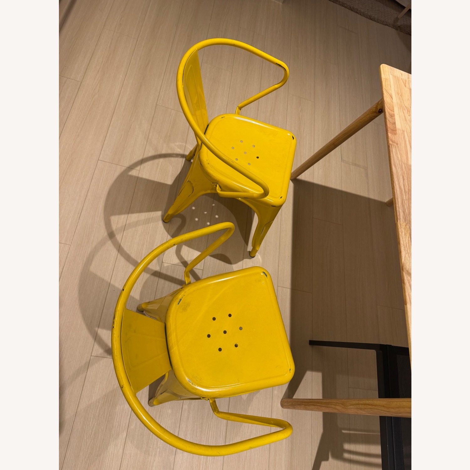 Vintage/Antique Yellow Stainless Steel Armchair - image-4