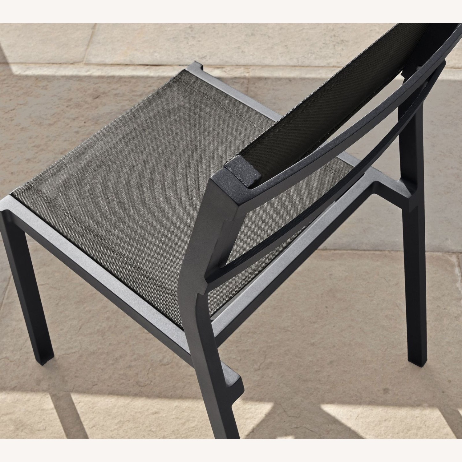 Pottery Barn Black Metal Stackable Dining Chairs - image-3