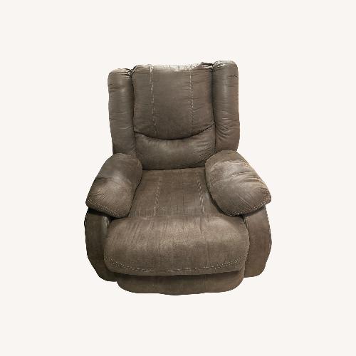 Used Ashley Furniture Bladewood Dark Brown Fabric Recliner for sale on AptDeco