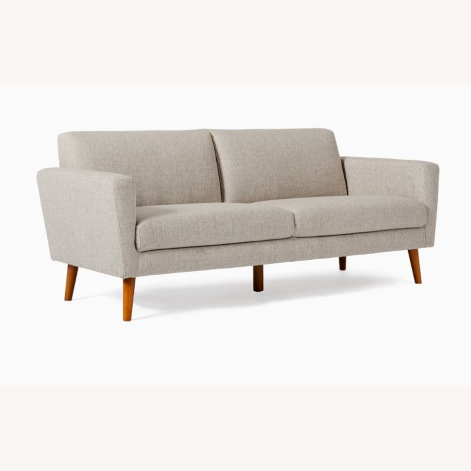West Elm Oliver Light Gray Fabric Loveseat - image-5