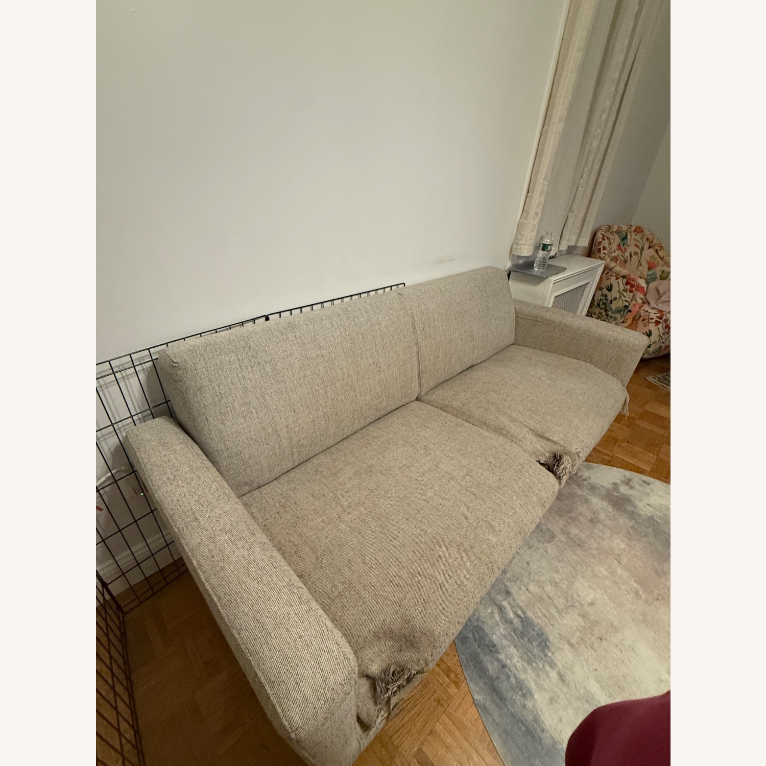 West Elm Oliver Light Gray Fabric Loveseat - image-4