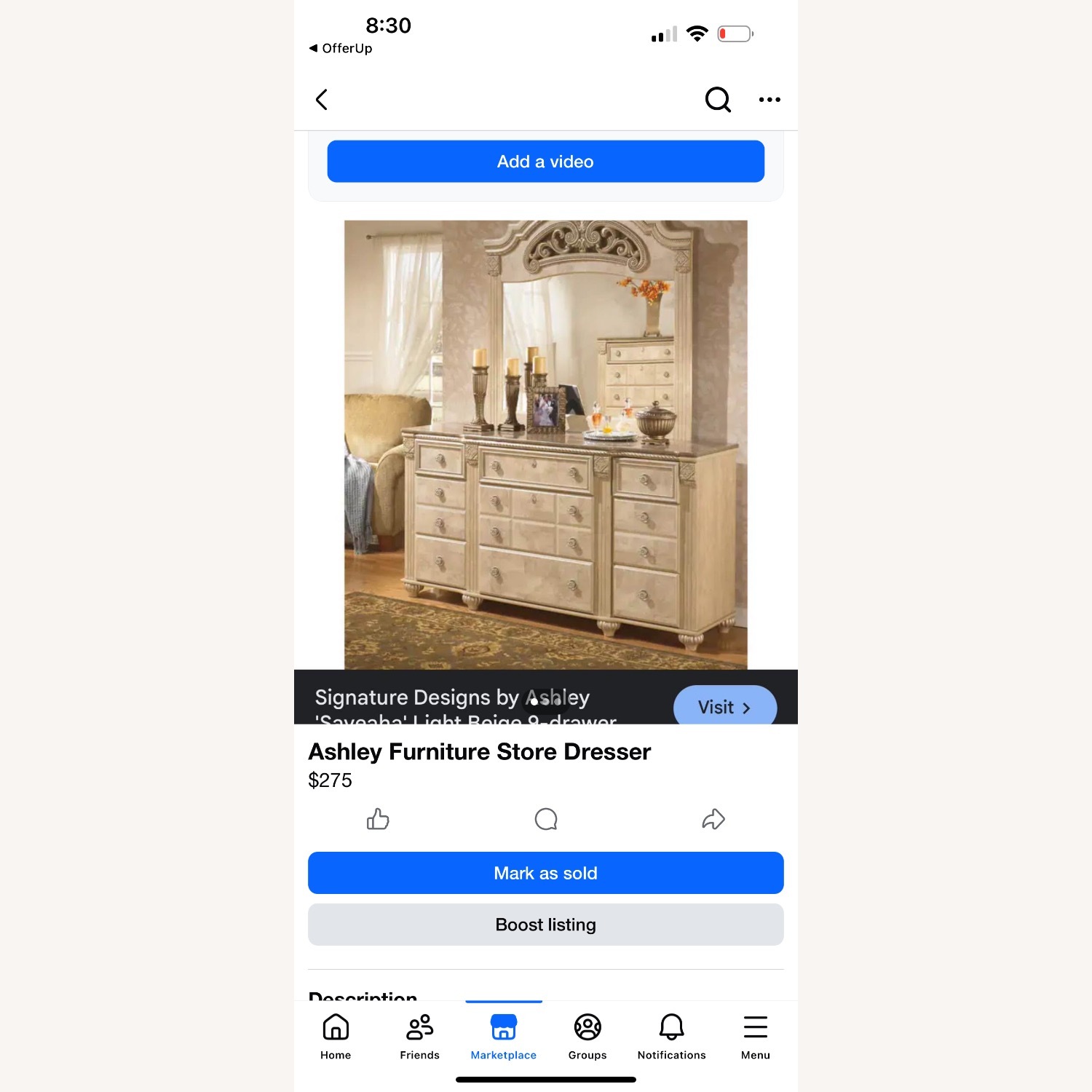 Ashley Furniture Saveaha Light Beige 9-drawer Dresser - image-1