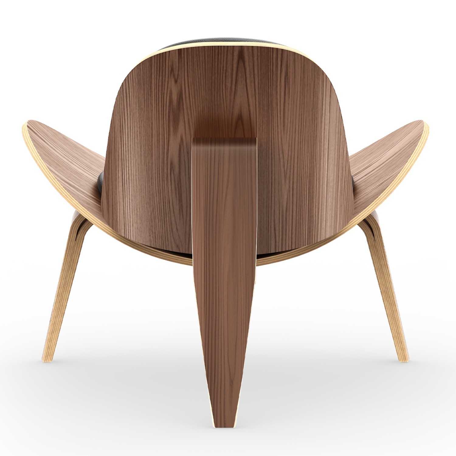 Shell Chair Black Wood Armchair - image-5