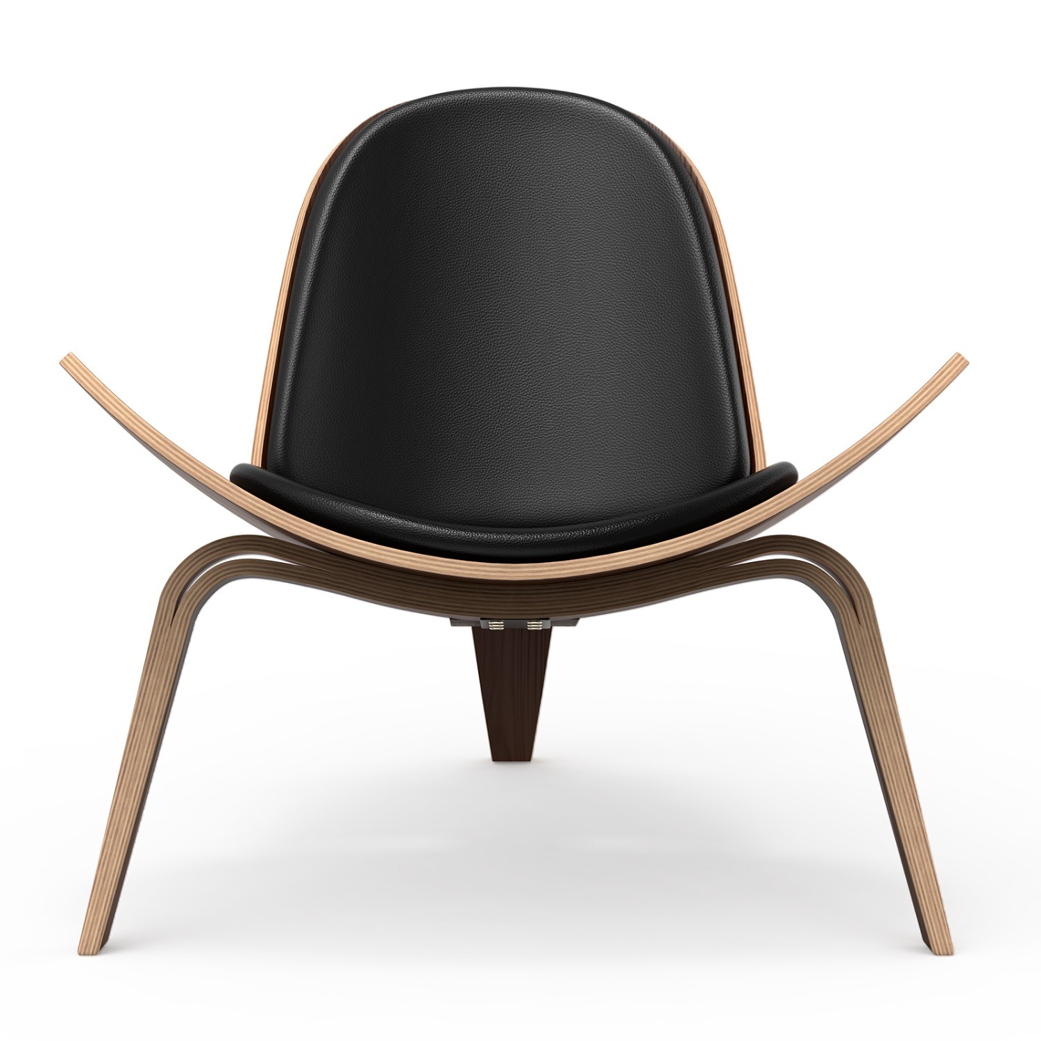 Shell Chair Black Wood Armchair - image-2