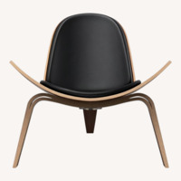 Shell Chair Black Wood Armchair