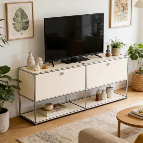 Used White Metal Sideboard for sale on AptDeco