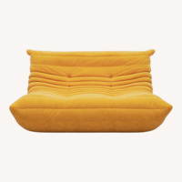Togo Sofa Multi Seat Yellow Leather 2 Seater Sofa