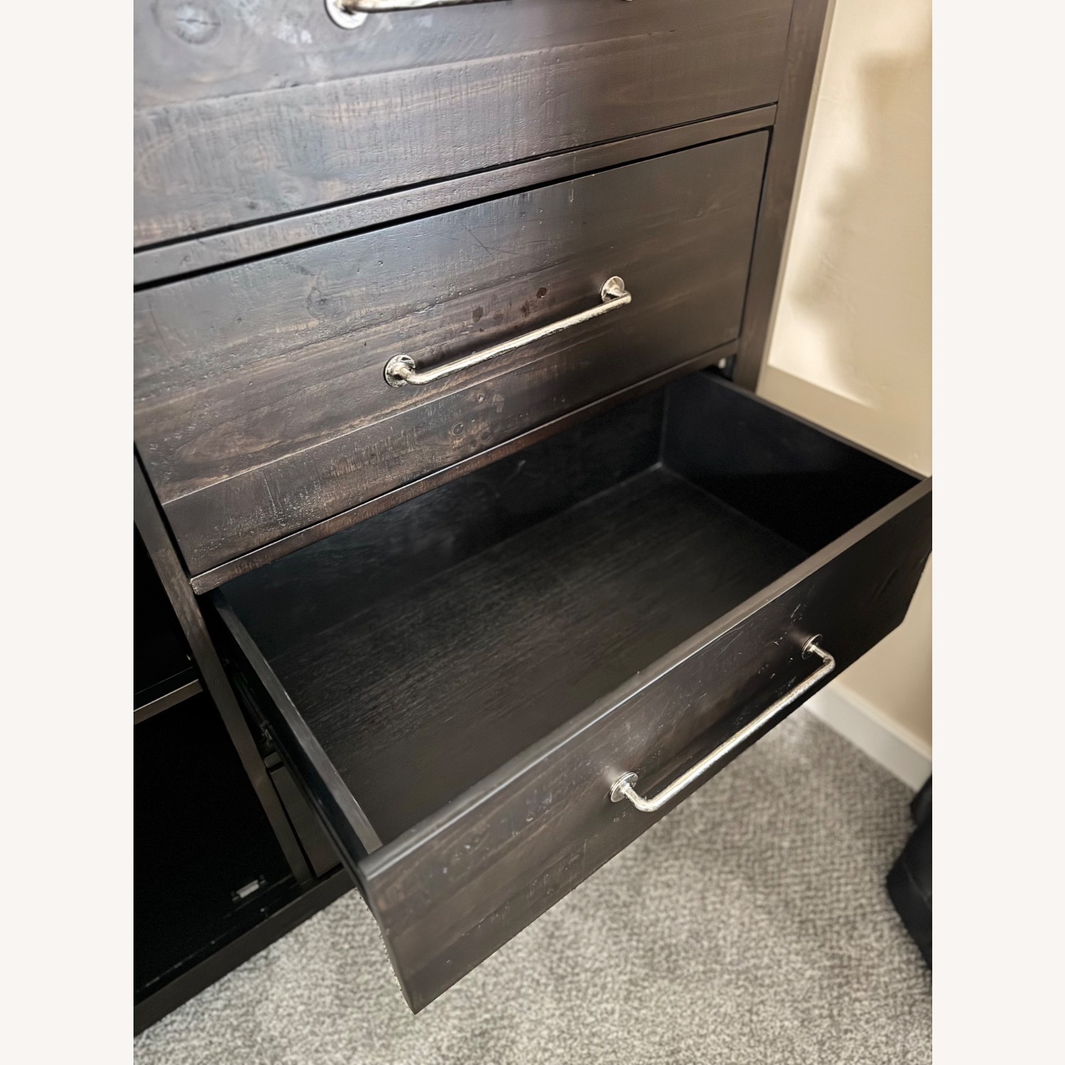 Living Spaces Jaxon Dark Brown Wood Armoire - image-2