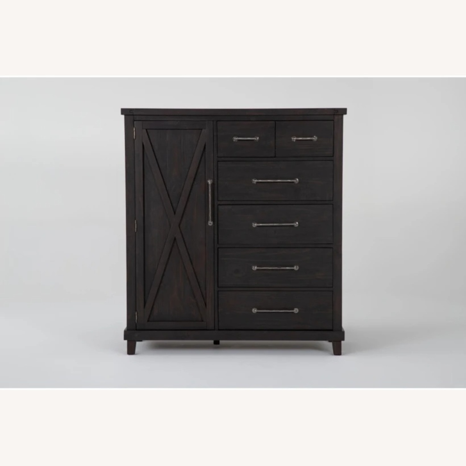 Living Spaces Jaxon Dark Brown Wood Armoire - image-4
