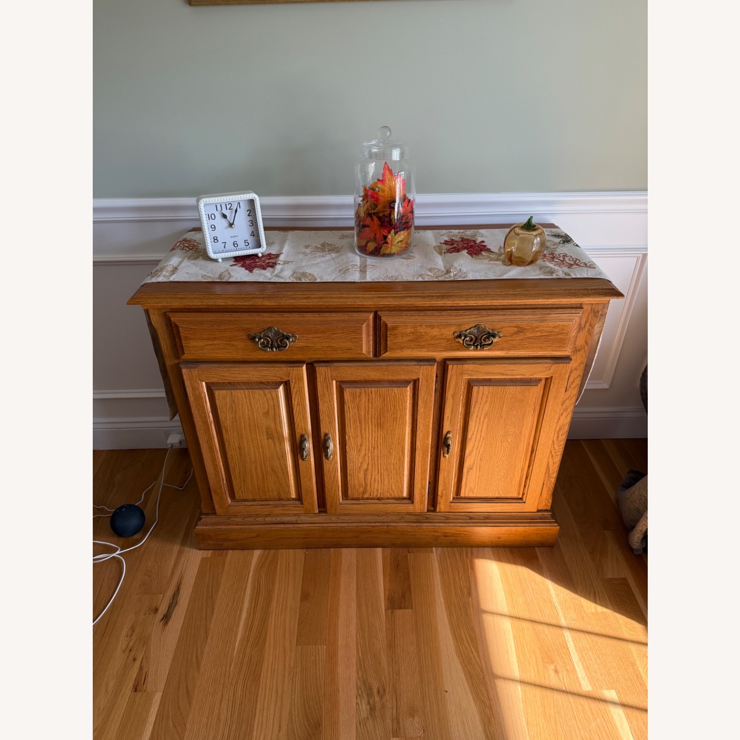 Cochrane Oak Buffet Server – Vintage, Made in USA - image-0