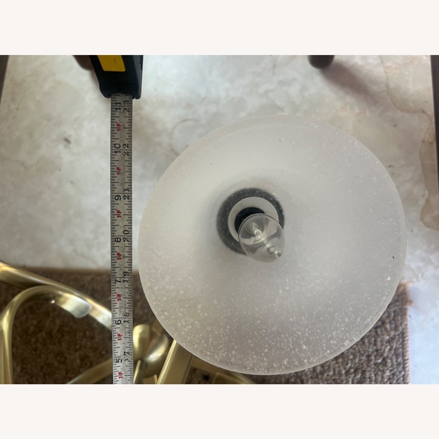 5 Light Brushed Bronze Hanging Light Fixture - image-6