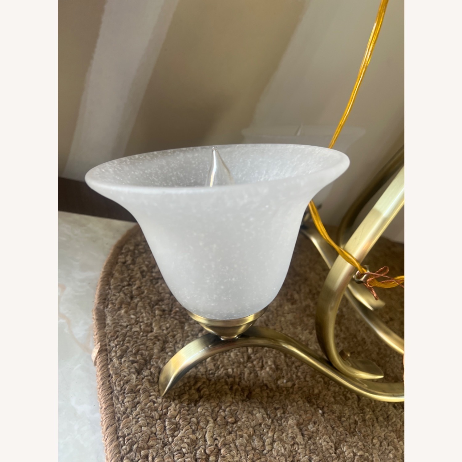 5 Light Brushed Bronze Hanging Light Fixture - image-2