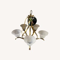 5 Light Brushed Bronze Hanging Light Fixture