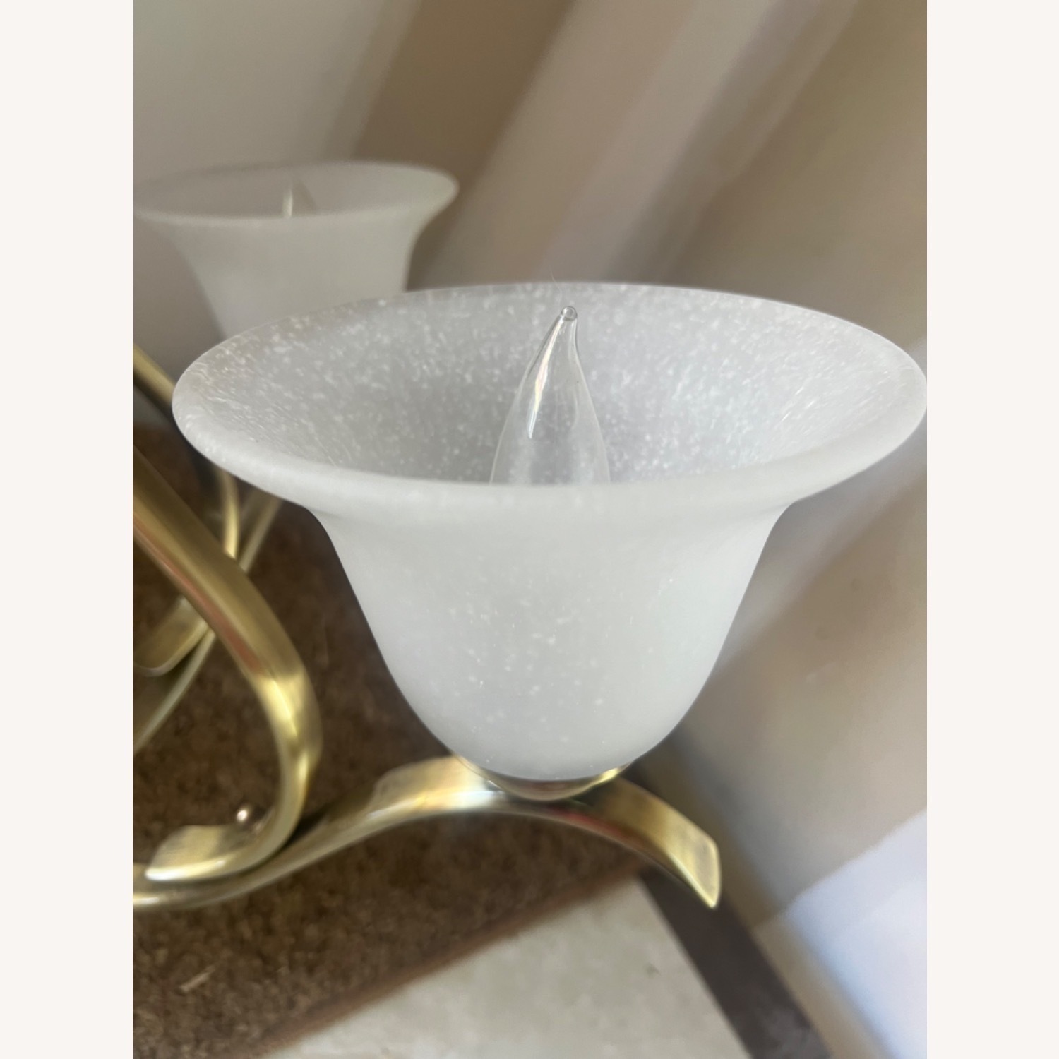 5 Light Brushed Bronze Hanging Light Fixture - image-4