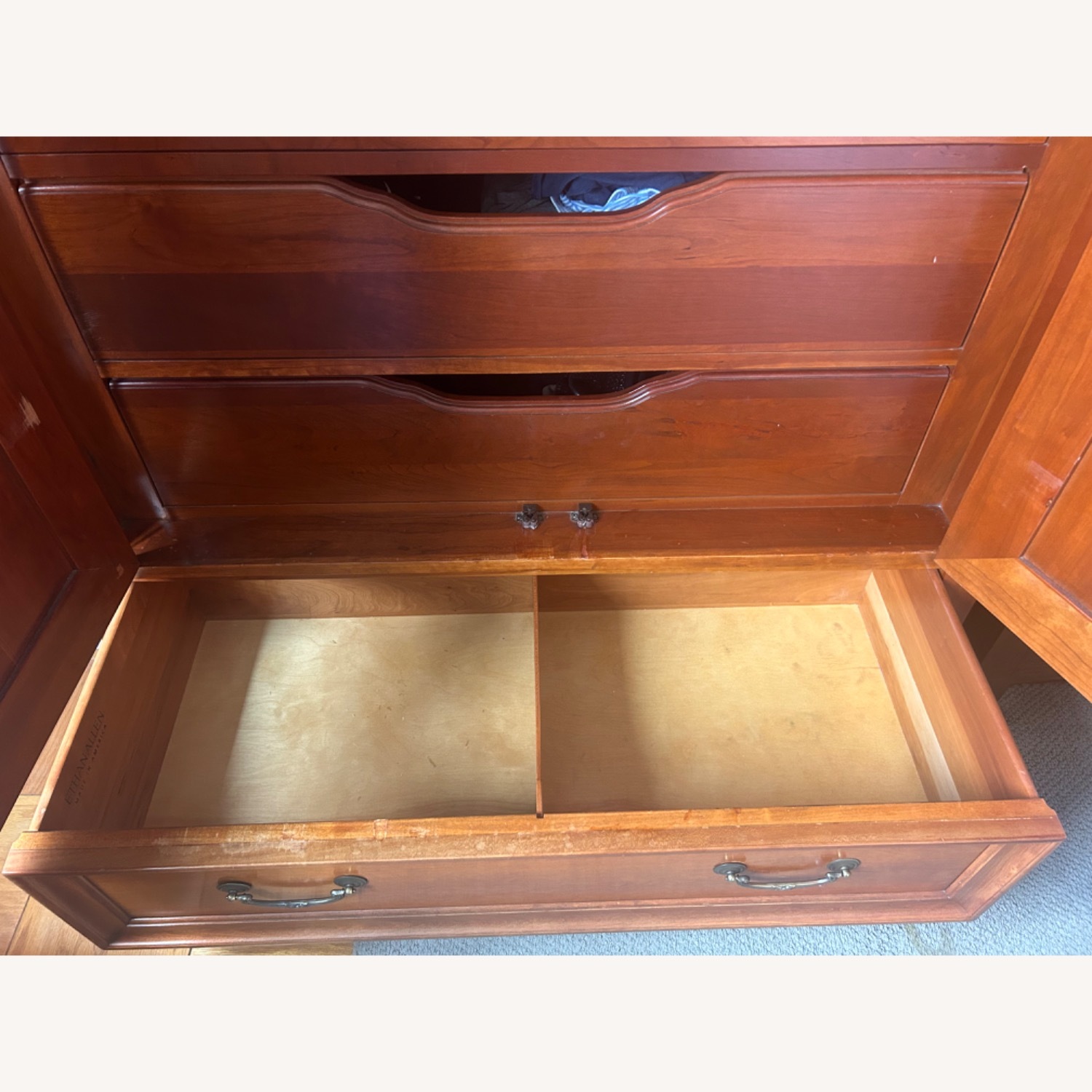 Ethan Allen Light Brown Wood Armoire - image-5