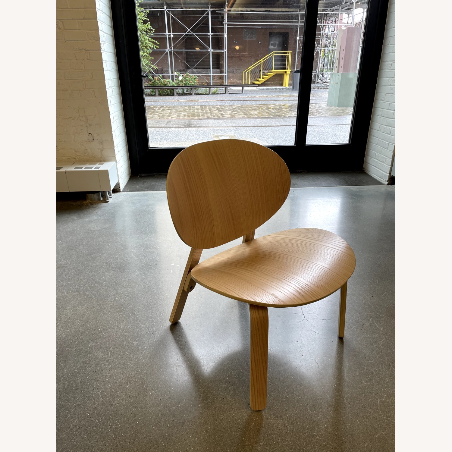 IKEA Fröset White Stained Oak Accent Lounge Chairs - image-1