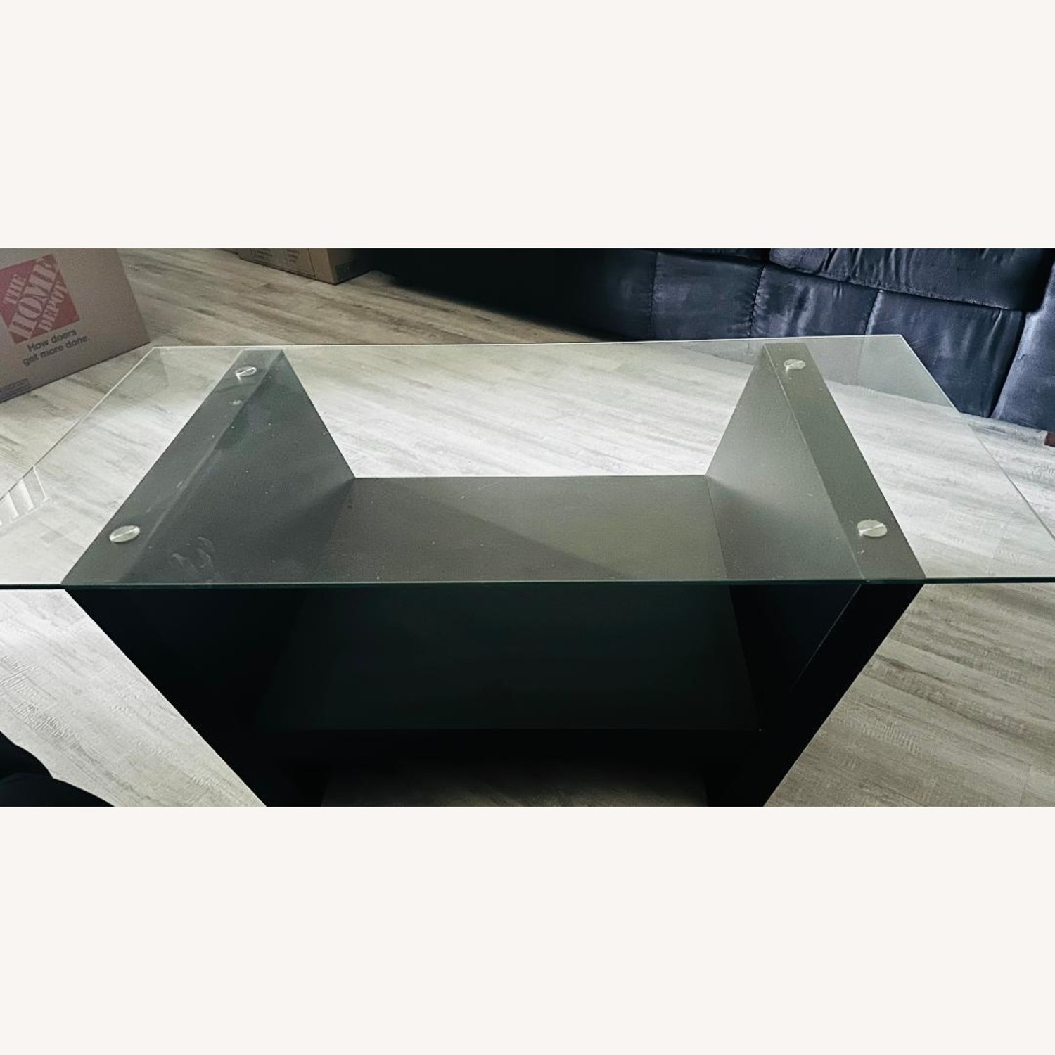 Furniture of America Black Glass Coffee Table - image-2