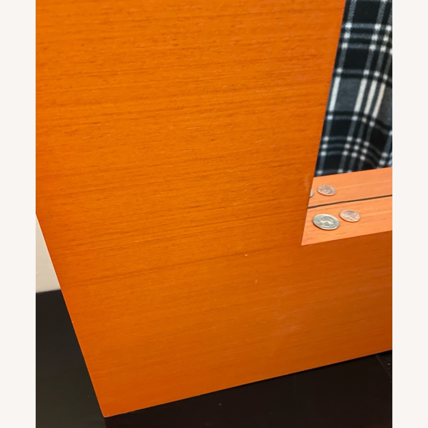 Orange Wood Wall Mirror - image-2