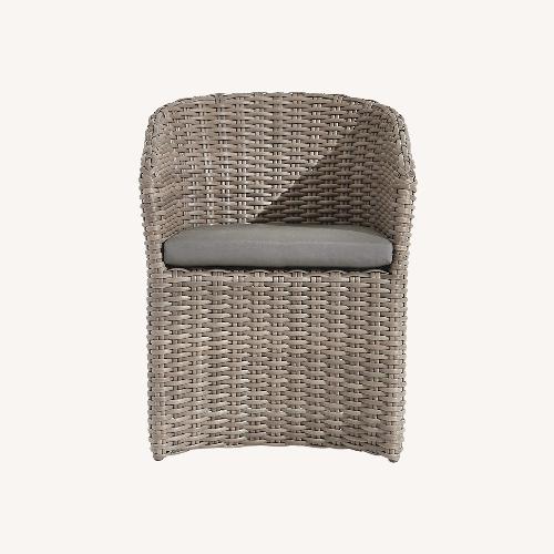 Used Crate & Barrel Abaco Gray Wicker Armchairs for sale on AptDeco