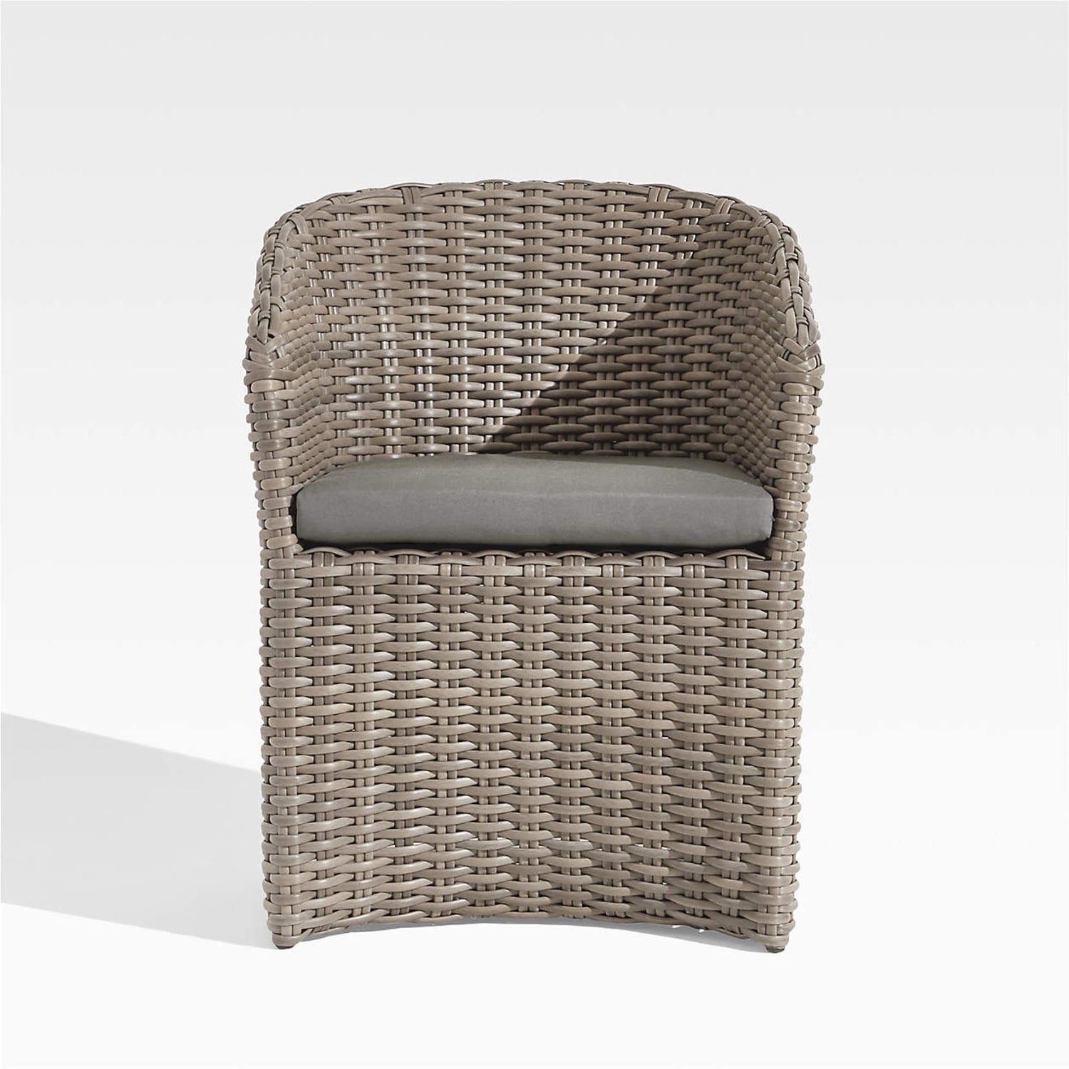 Crate & Barrel Abaco Gray Wicker Armchairs - image-7