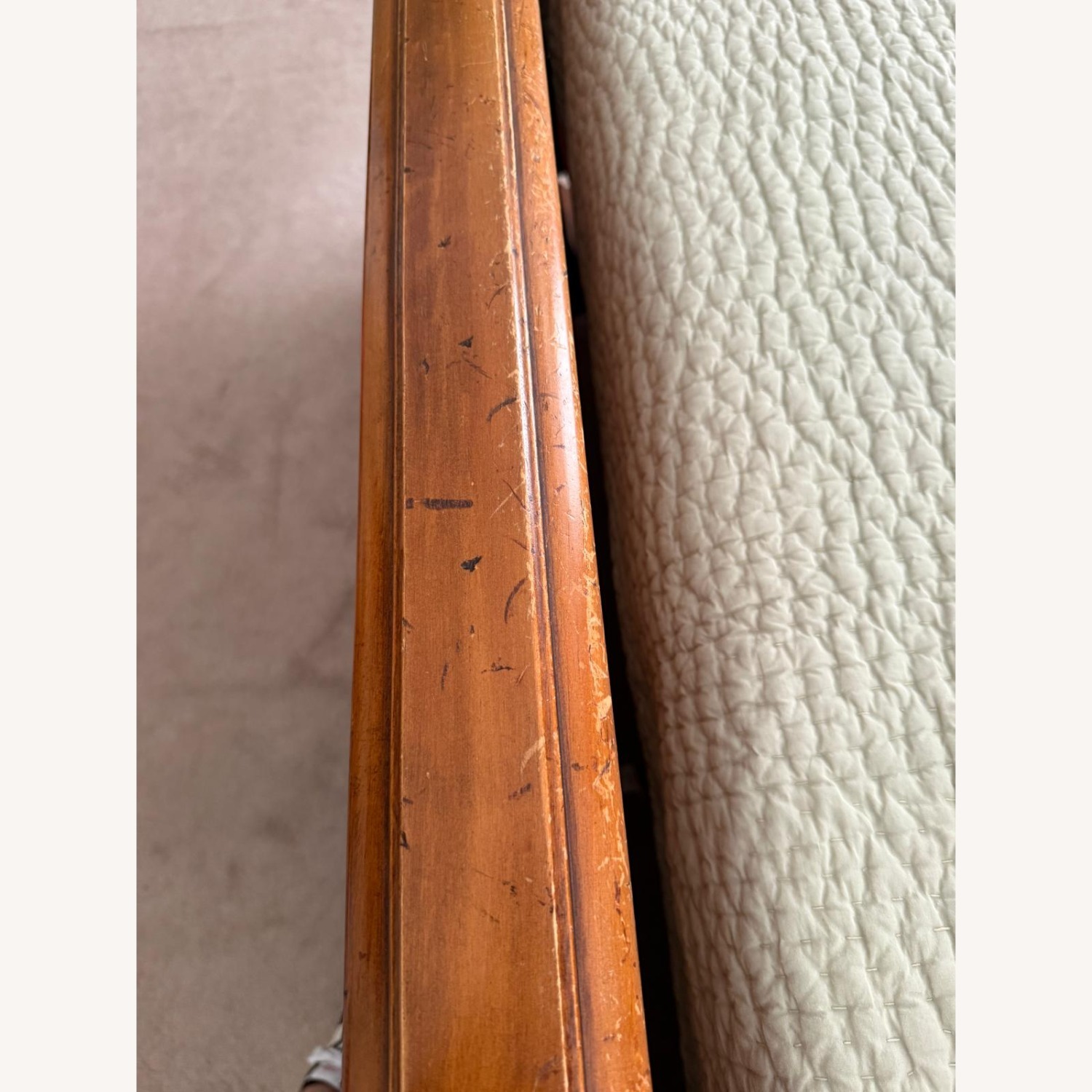 Dark Brown Wood King Bed - image-5