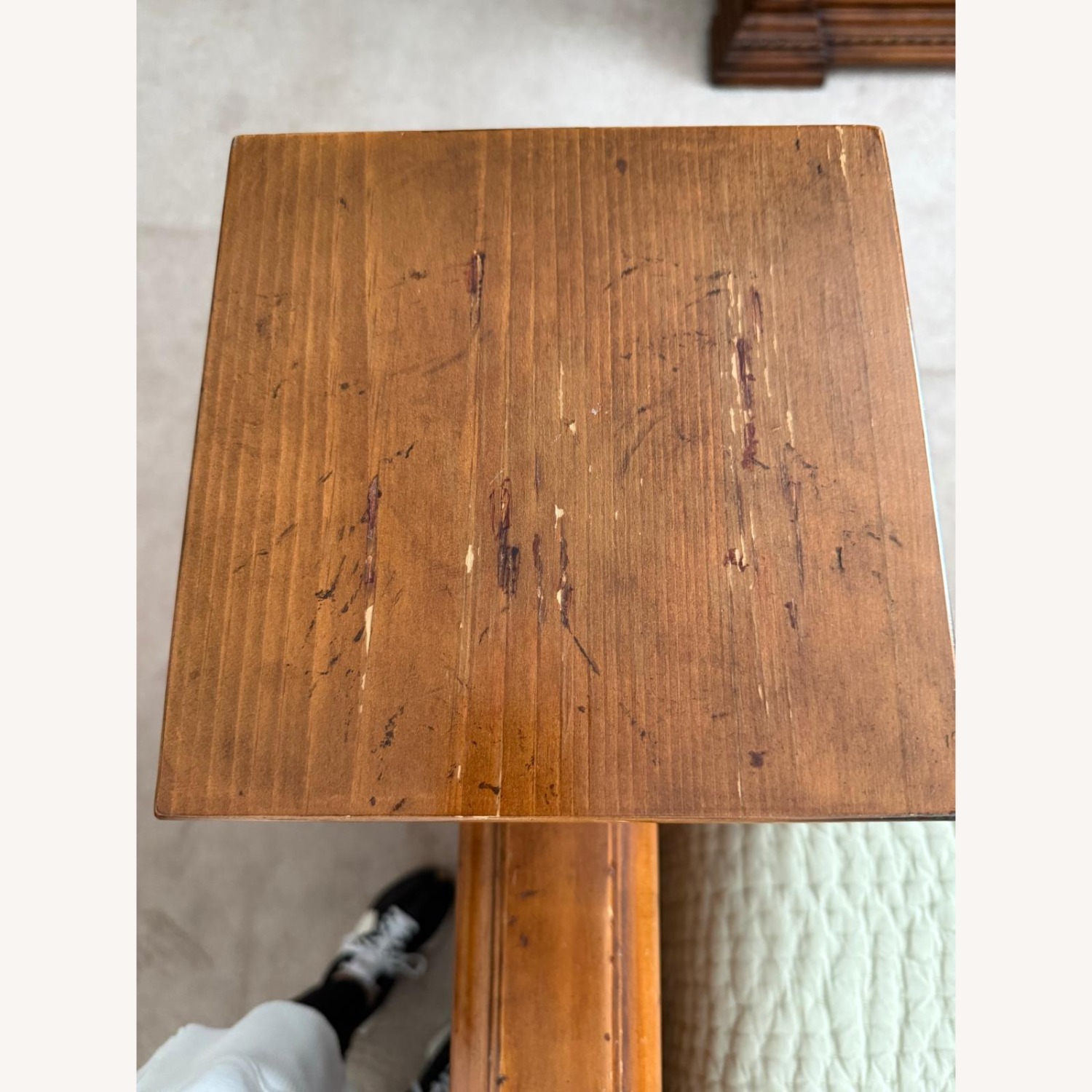 Dark Brown Wood King Bed - image-4