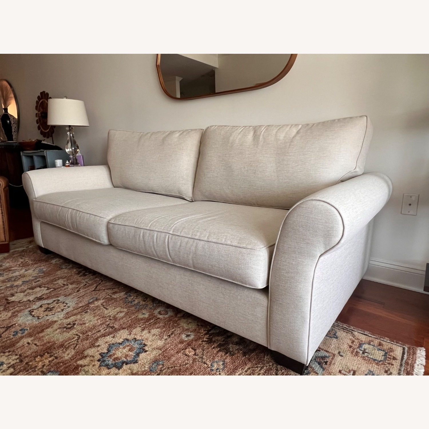 Pottery Barn Natural Fabric 2 Seater Sofa - image-4