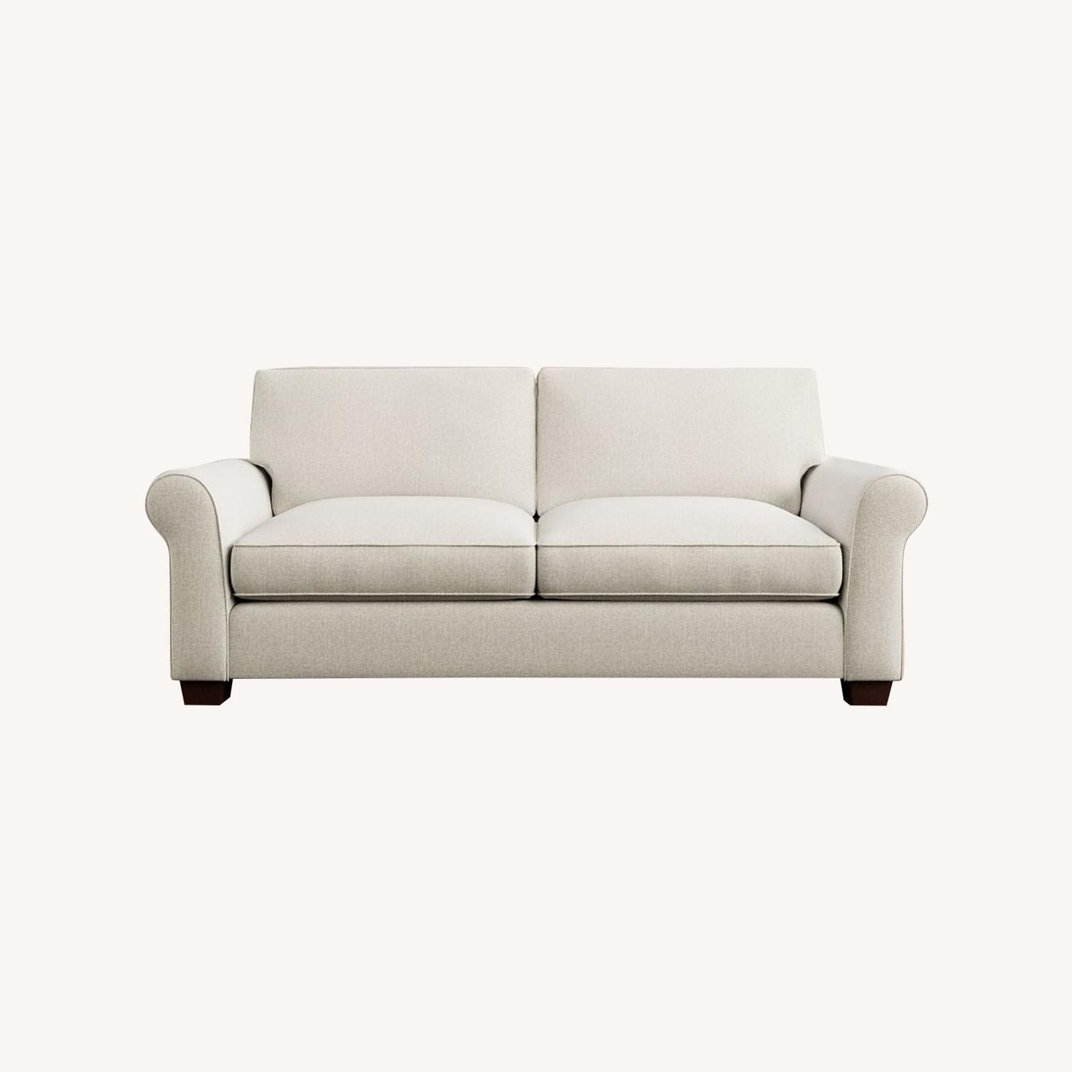 Pottery Barn Natural Fabric 2 Seater Sofa - image-0
