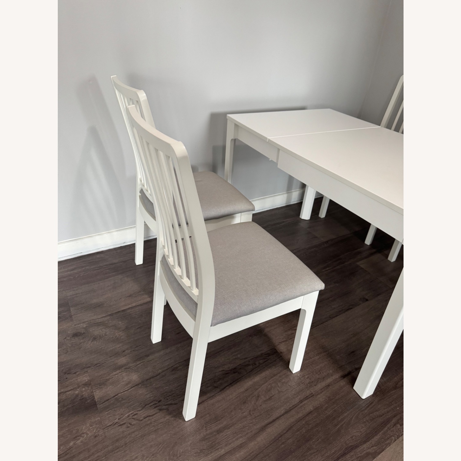 IKEA EKEDALEN White Wood Dining Table - image-4
