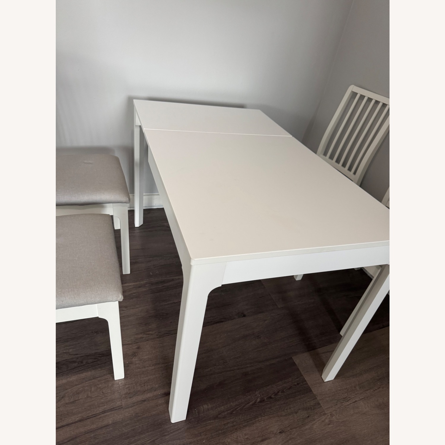 IKEA EKEDALEN White Wood Dining Table - image-3