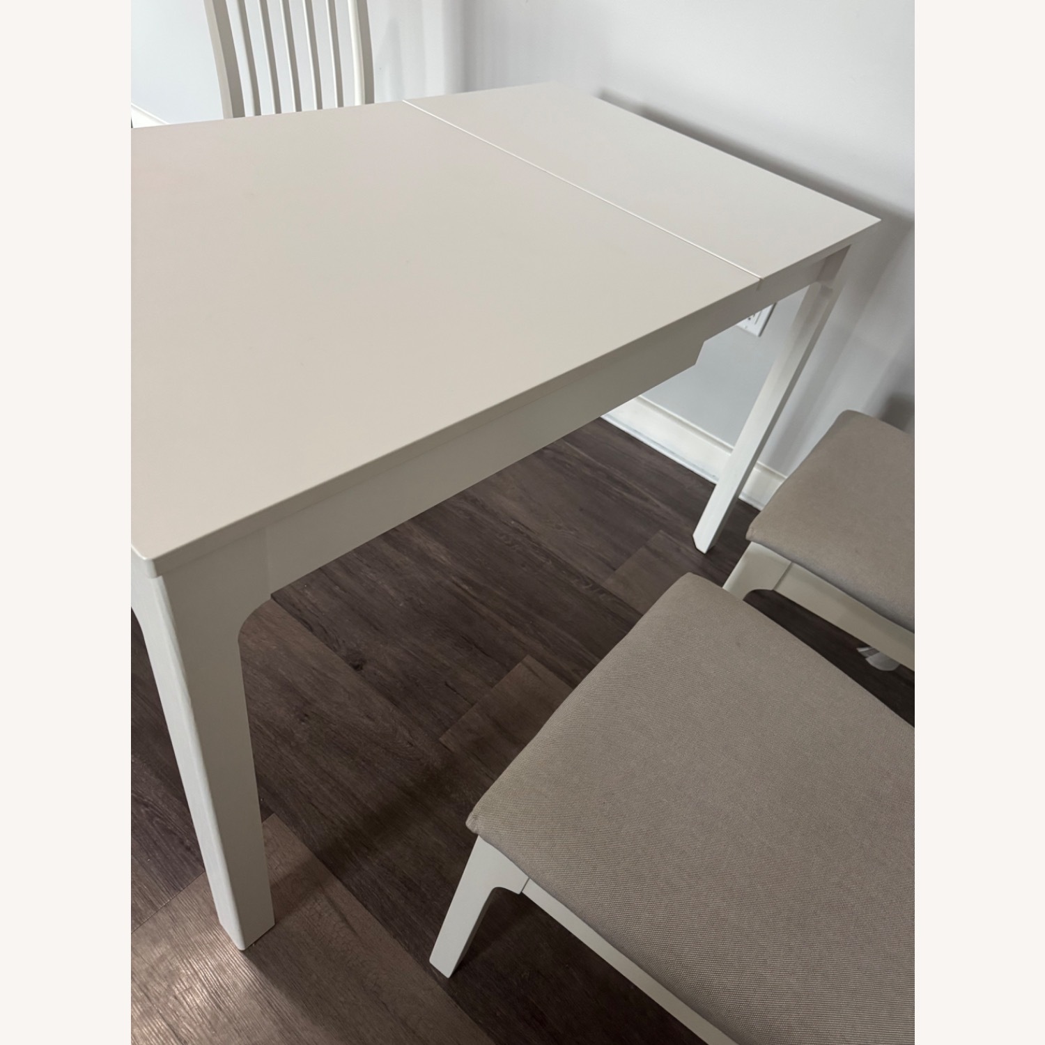 IKEA EKEDALEN White Wood Dining Table - image-2