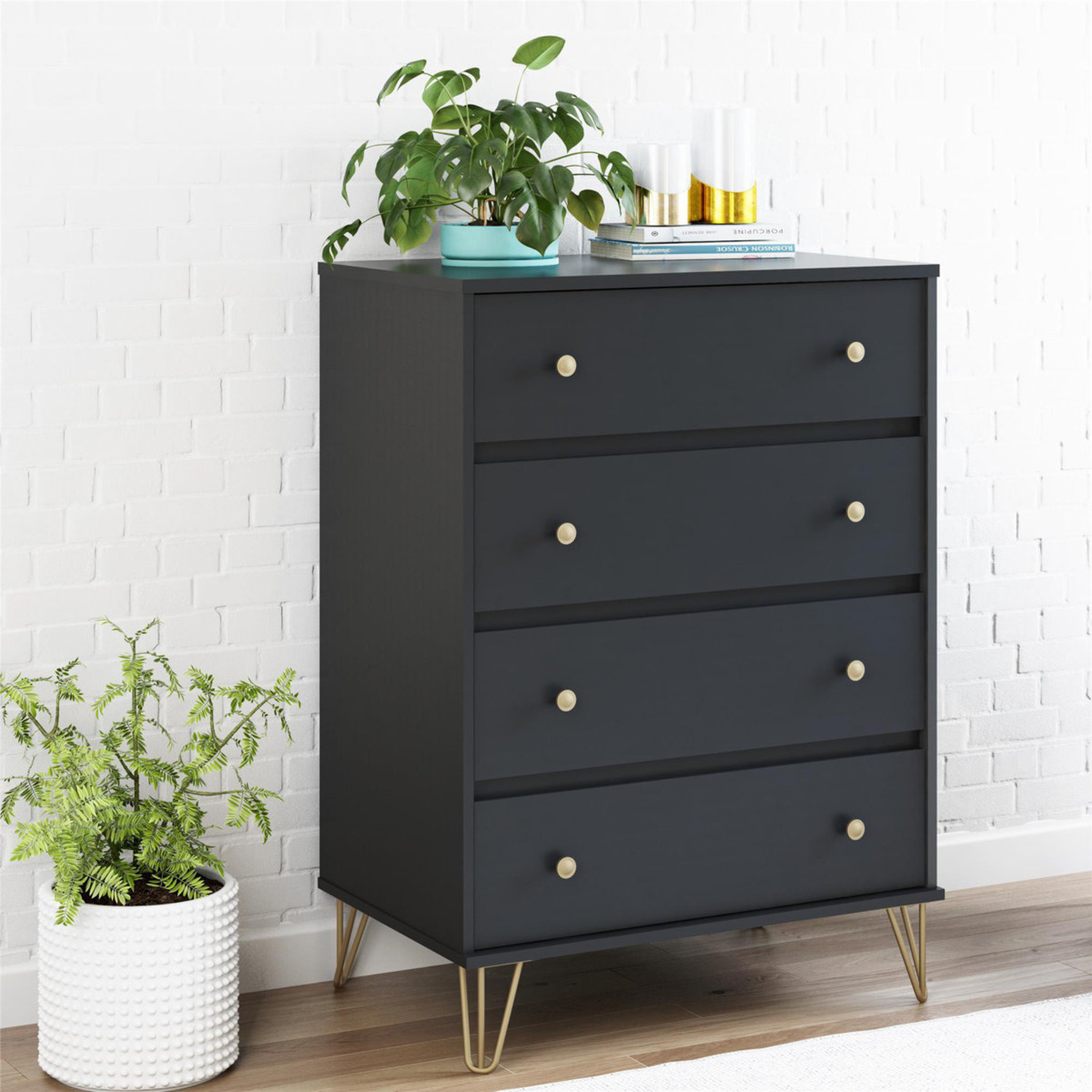 Novogratz Owen Black Wood Dresser - image-1