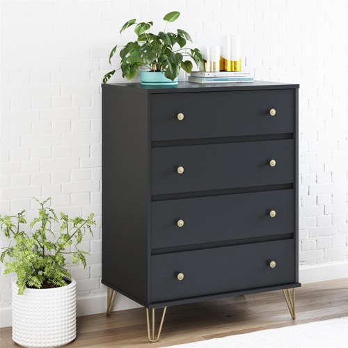 Used Novogratz Owen Black Wood Dresser for sale on AptDeco
